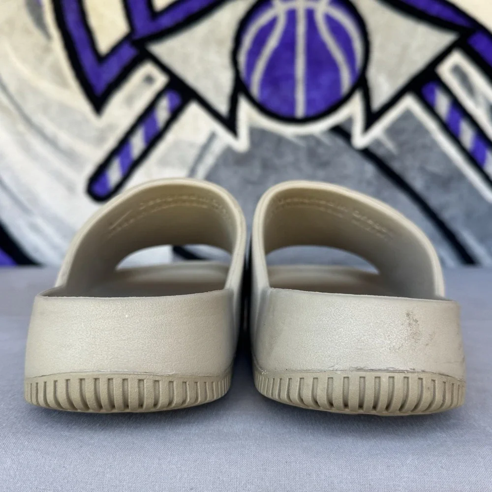 Size 12 - Nike Calm Slide Unisex Casual Slides Slipper Gym Swim Khaki FD4116-201